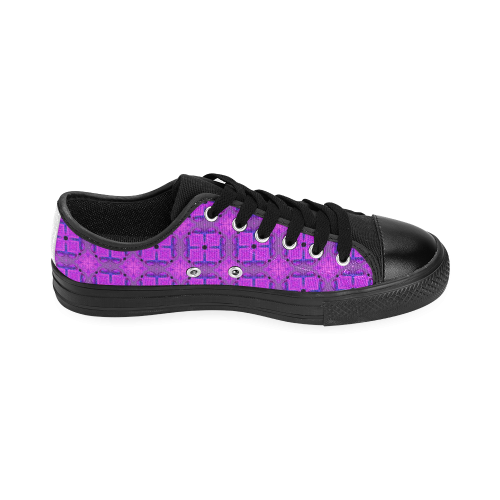 Abstract Dancing Diamonds Purple Violet Men's Classic Canvas Shoes (Model 018)