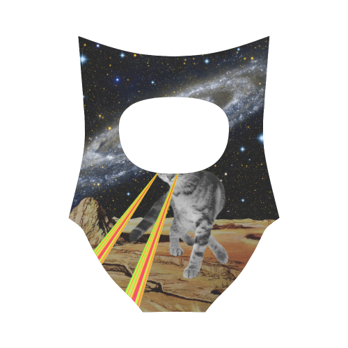 Space cat Strap Swimsuit ( Model S05)