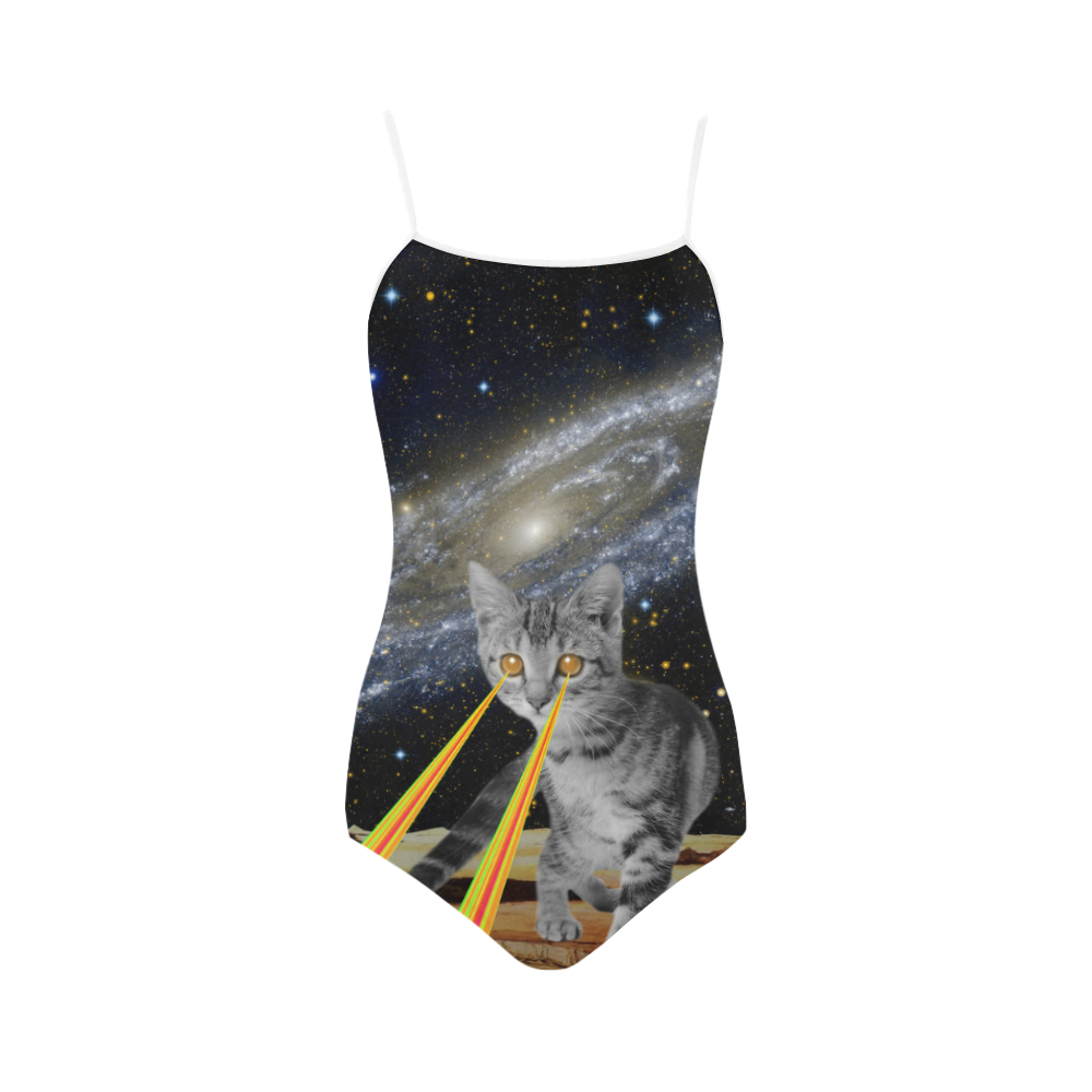 Space cat Strap Swimsuit ( Model S05)