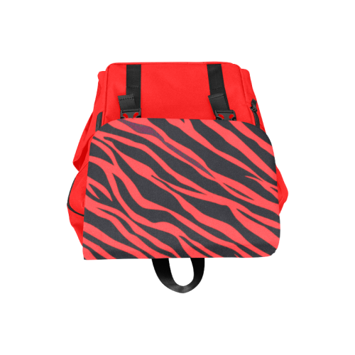 Red Zebra Stripes Casual Shoulders Backpack (Model 1623)