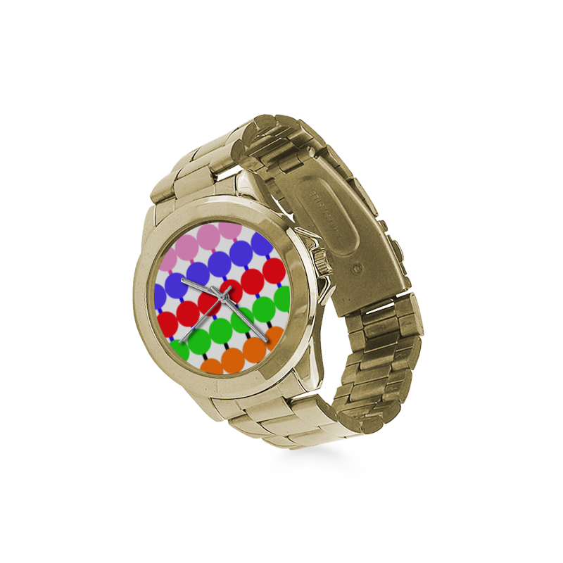Lollipop Pattern Design Custom Gilt Watch(Model 101)