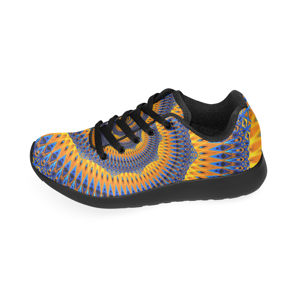 POWER SPIRAL POLYGON Orange Blue Women’s Running Shoes (Model 020)