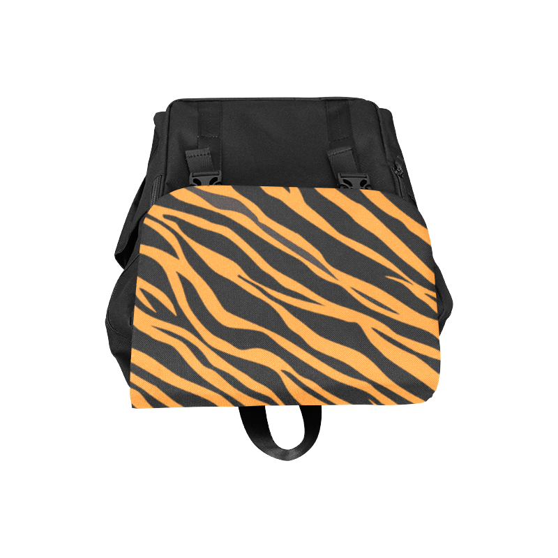 Orange Zebra Stripes Casual Shoulders Backpack (Model 1623)