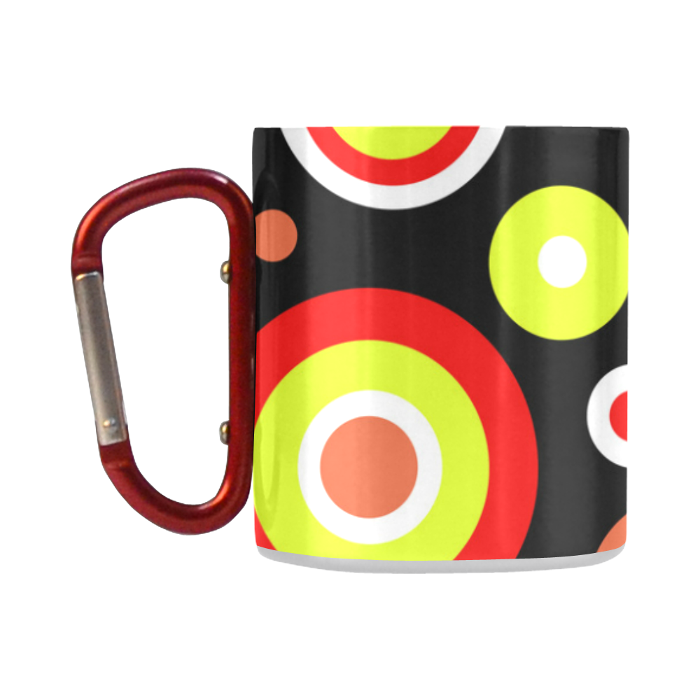 Colorful retro design Classic Insulated Mug(10.3OZ)