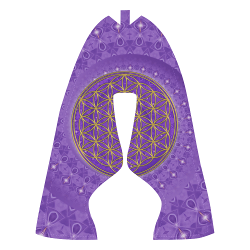 FLOWER OF LIFE gold POWER SPIRAL purple Women’s Running Shoes (Model 020)