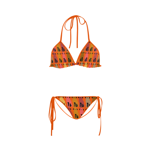 Multiple Dog Pattern Design Custom Bikini Swimsuit