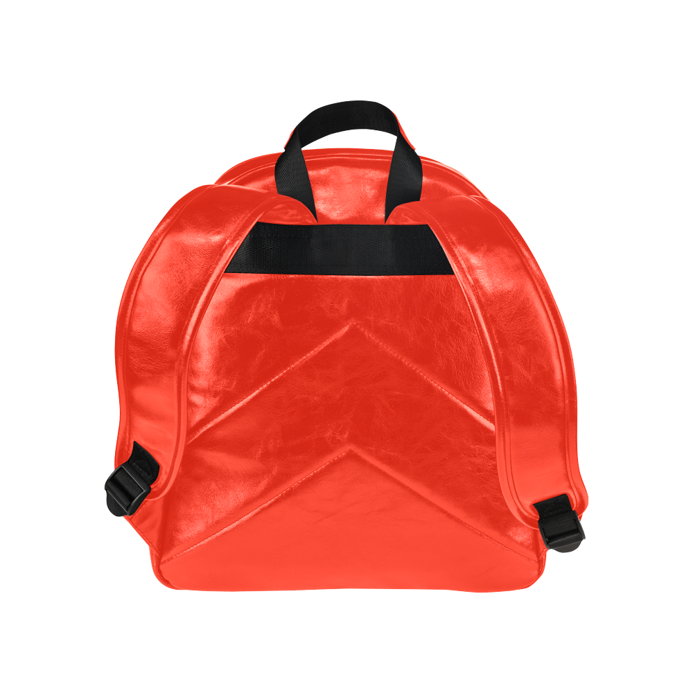 Red On Orange Zebra Stripes Multi-Pockets Backpack (Model 1636)
