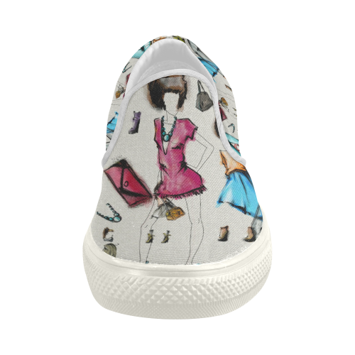 abuddyW Women's Slip-on Canvas Shoes (Model 019)