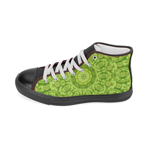 Magic Flowers In  the deep valley of paradise Women's Classic High Top Canvas Shoes (Model 017)