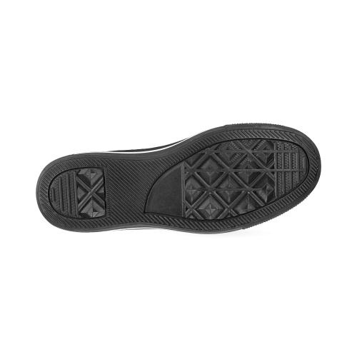 Kaleidoscope Fractal BORDER black white grey Men's Classic Canvas Shoes (Model 018)
