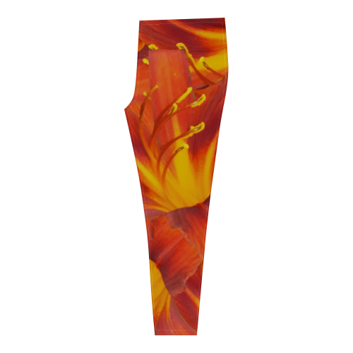 Orange Daylilies Cassandra Women's Leggings (Model L01)