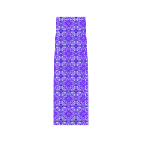 Purple Abstract Flowers, Lattice, Circle Quilt Saddle Bag/Large (Model 1649)