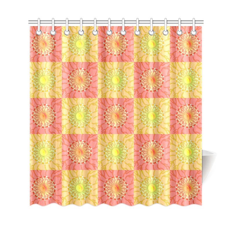 Chequered Sunshine Shower Curtain 69"x72"