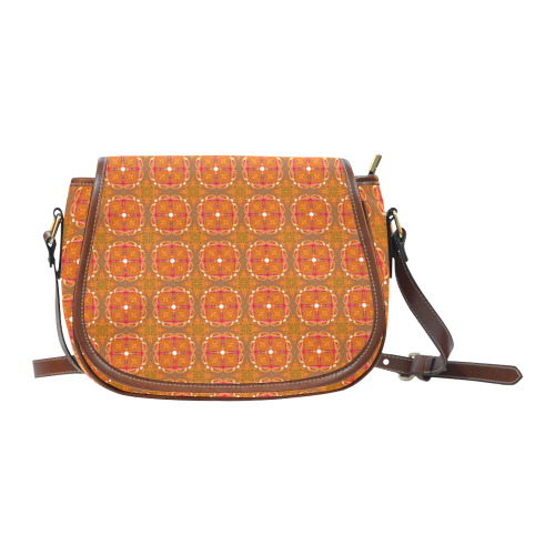Gingerbread Houses, Cookies, Apple Cider Abstract Saddle Bag/Large (Model 1649)