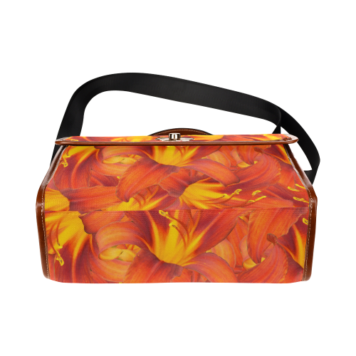 Orange Daylilies Waterproof Canvas Bag/All Over Print (Model 1641)
