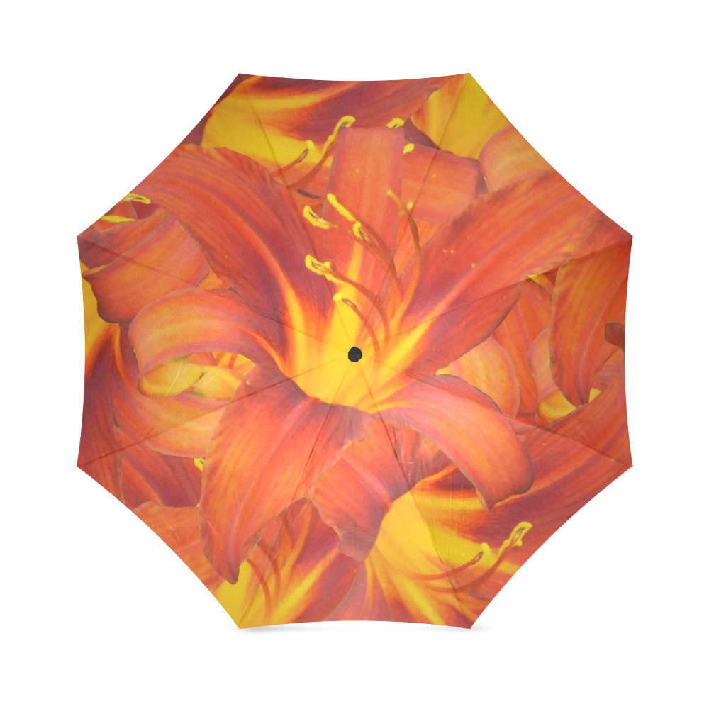 Orange Daylilies Foldable Umbrella (Model U01)