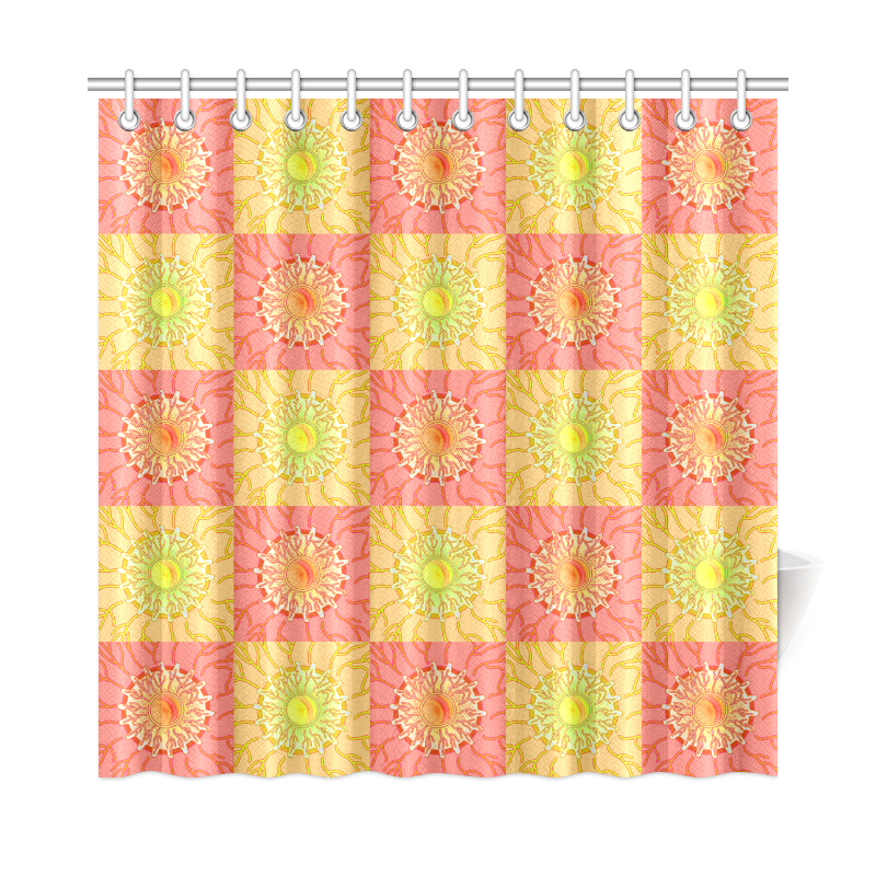 Chequered Sunshine Shower Curtain 72"x72"
