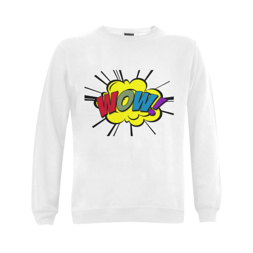 WOW! Gildan Crewneck Sweatshirt(NEW) (Model H01)