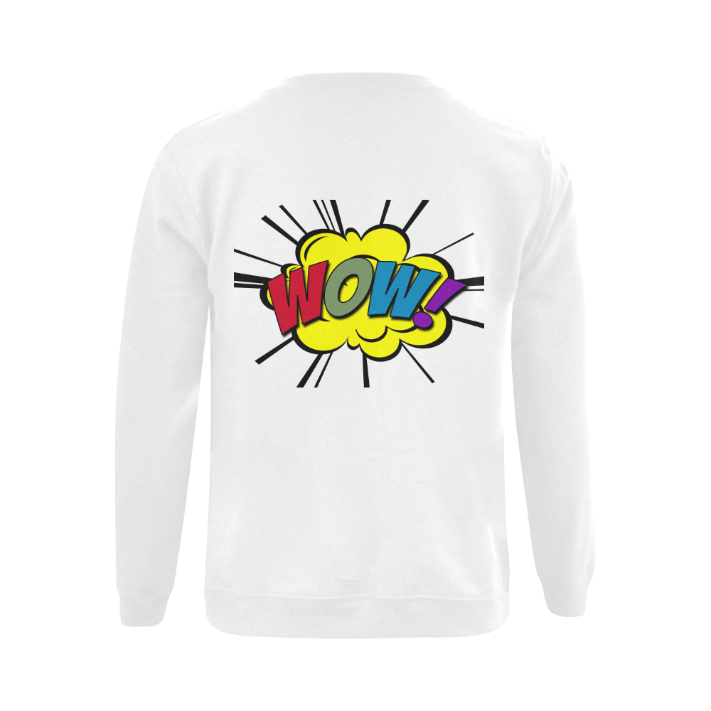 WOW! Gildan Crewneck Sweatshirt(NEW) (Model H01)