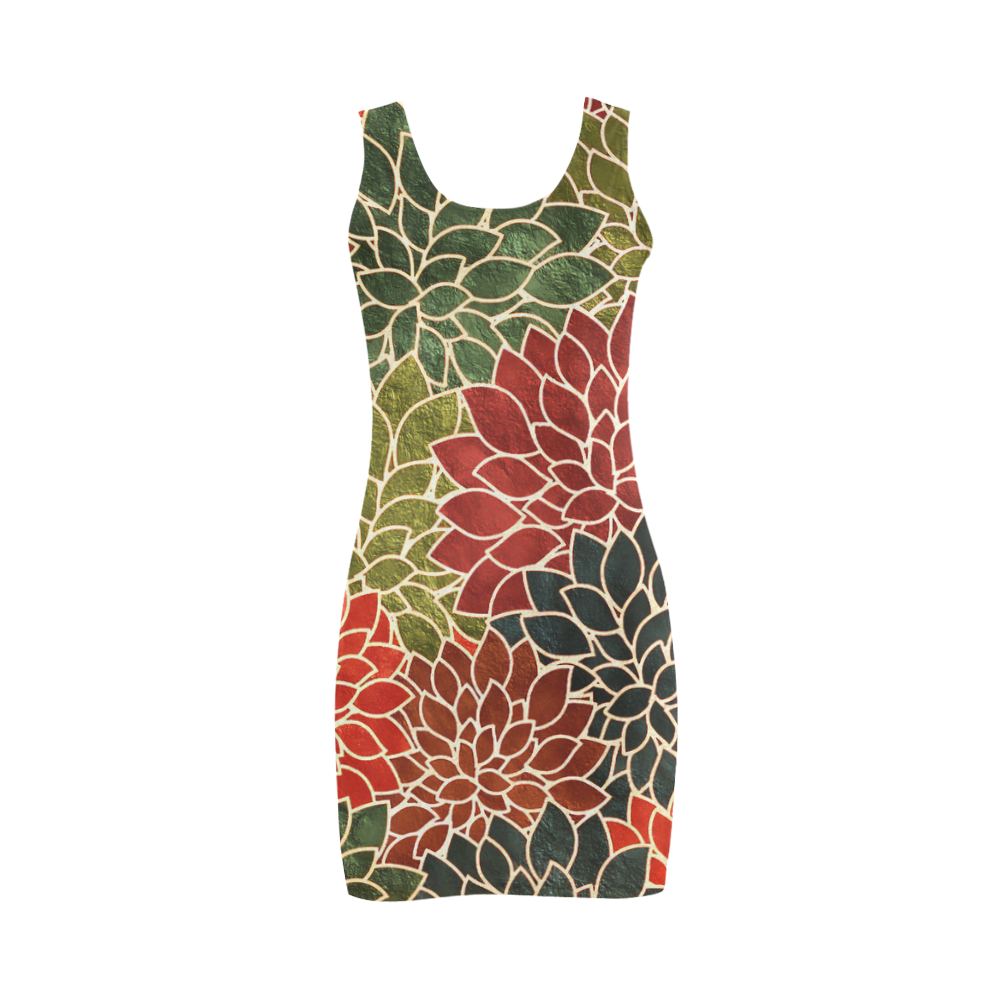 Floral Abstract 2 Medea Vest Dress (Model D06)