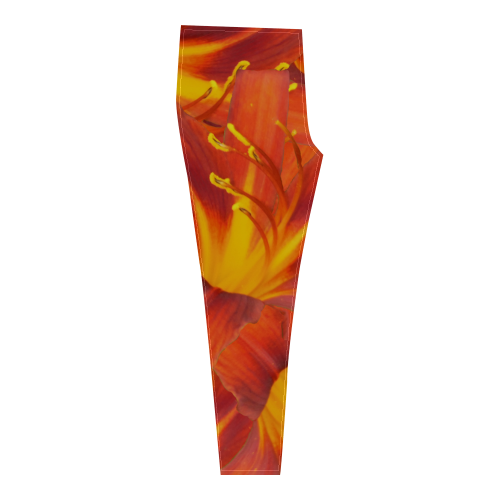 Orange Daylilies Cassandra Women's Leggings (Model L01)