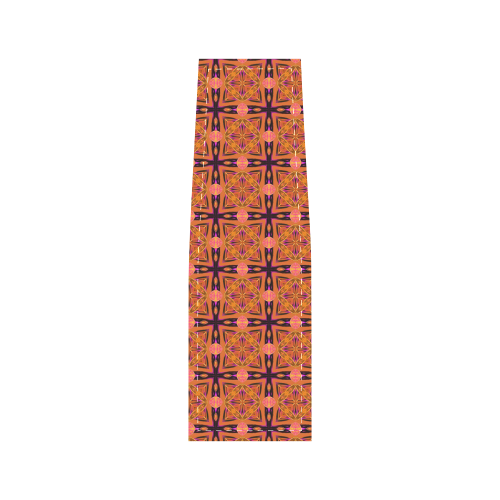 Peach Purple Abstract Moroccan Lattice Quilt Saddle Bag/Small (Model 1649) Full Customization