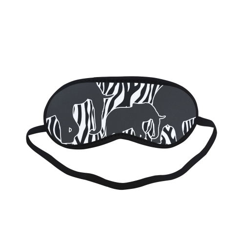 ELEPHANTS to ZEBRA stripes black & white Sleeping Mask