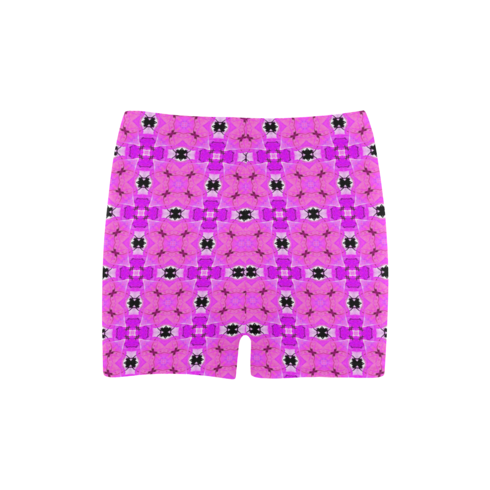 Circle Lattice of Floral Pink Violet Modern Quilt Briseis Skinny Shorts (Model L04)