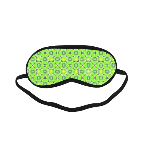 Vibrant Abstract Tropical Lime Foliage Lattice Sleeping Mask