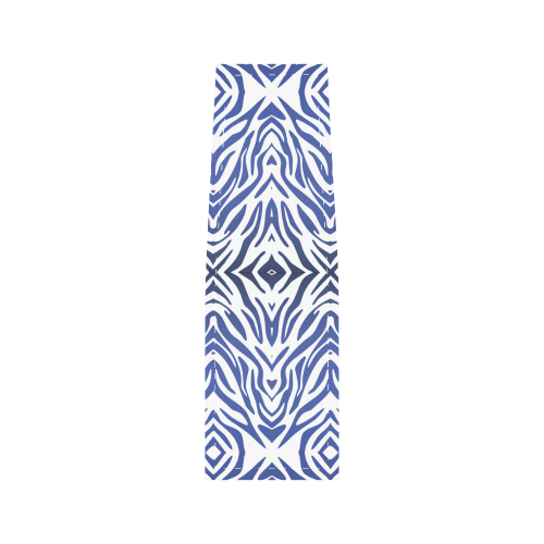 Blue Zebra Print Pattern Saddle Bag/Small (Model 1649) Full Customization