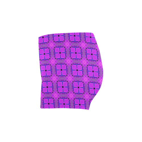Abstract Dancing Diamonds Purple Violet Briseis Skinny Shorts (Model L04)