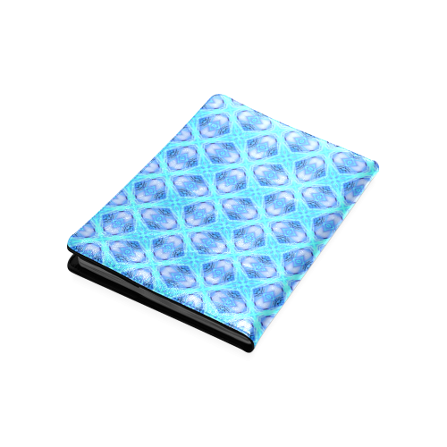 Abstract Circles Arches Lattice Aqua Blue Custom NoteBook B5