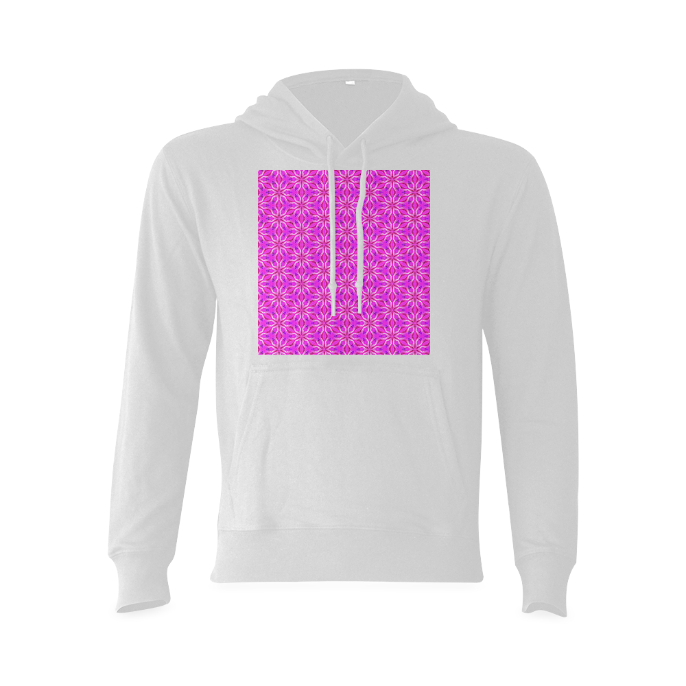Pink Snowflakes Spinning in Winter Abstract Oceanus Hoodie Sweatshirt (Model H03)