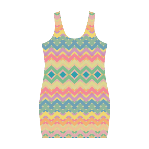 Summer-color Chevron 2 Medea Vest Dress (Model D06)