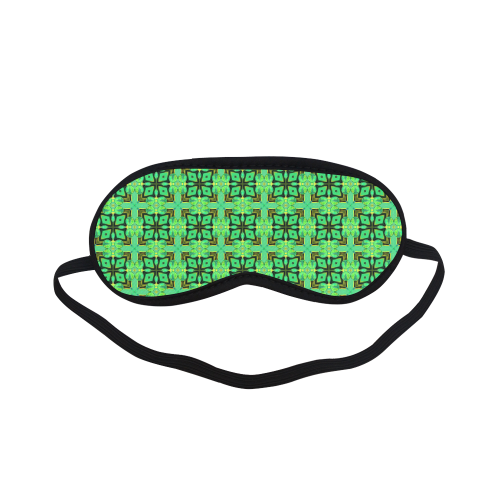 Green Gold Moroccan Lattice Diamonds Quilt Sleeping Mask