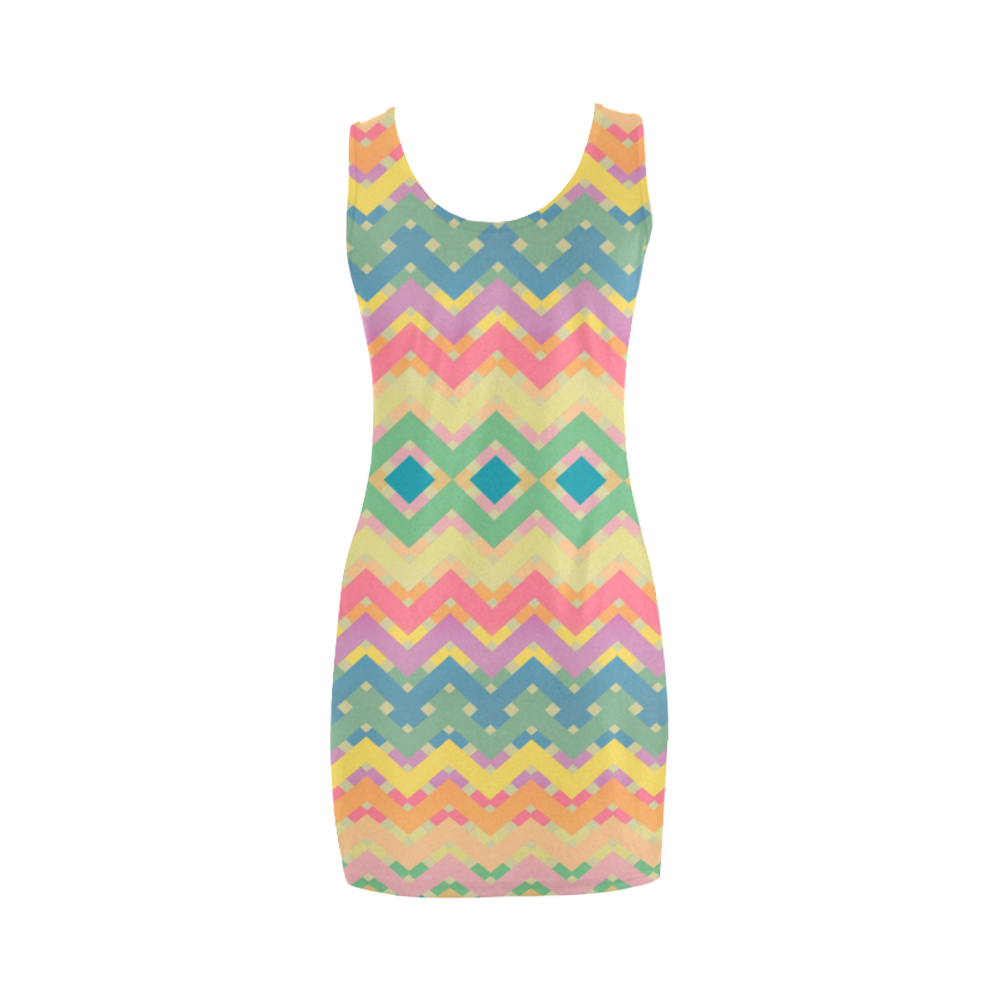 Summer-color Chevron 2 Medea Vest Dress (Model D06)