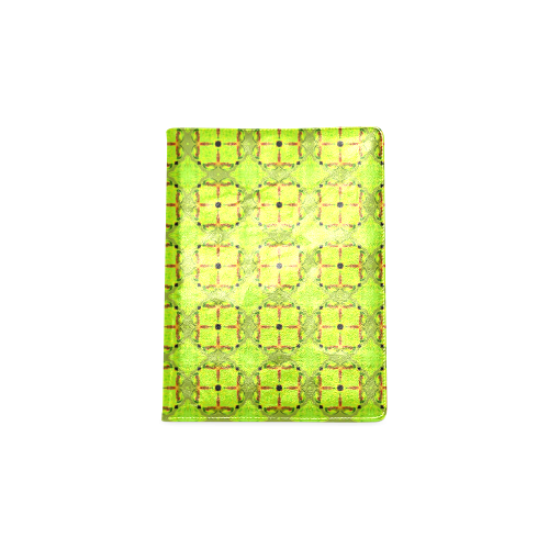 Lime Gold Geometric Squares Diamonds Custom NoteBook B5