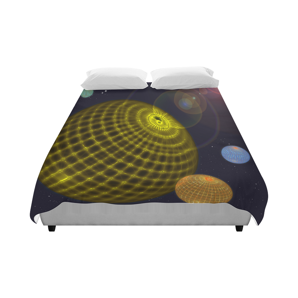 3D Planets Duvet Cover 86"x70" ( All-over-print)