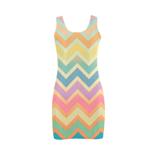 Summer-color Chevron Medea Vest Dress (Model D06)