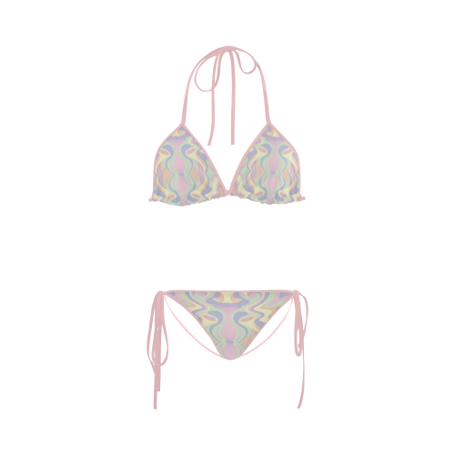 Abstract Pastel colors Custom Bikini Swimsuit