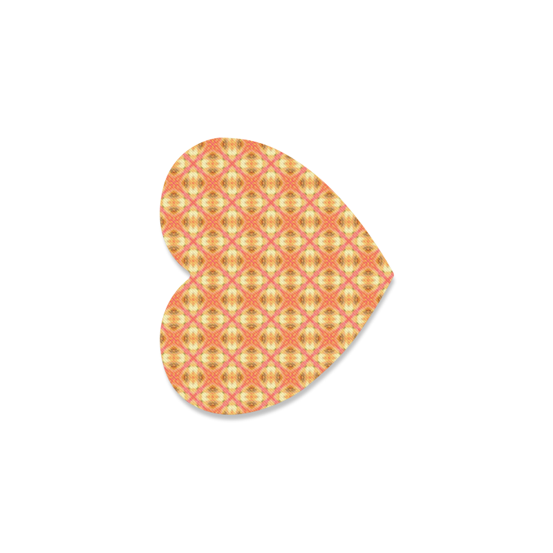 Peach Pineapple Abstract Circles Arches Heart Coaster