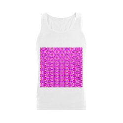 Pink Snowflakes Spinning in Winter Abstract Plus-size Men's Shoulder-Free Tank Top (Model T33)