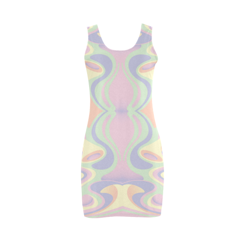 Abstract Pastel Colors Medea Vest Dress (Model D06)