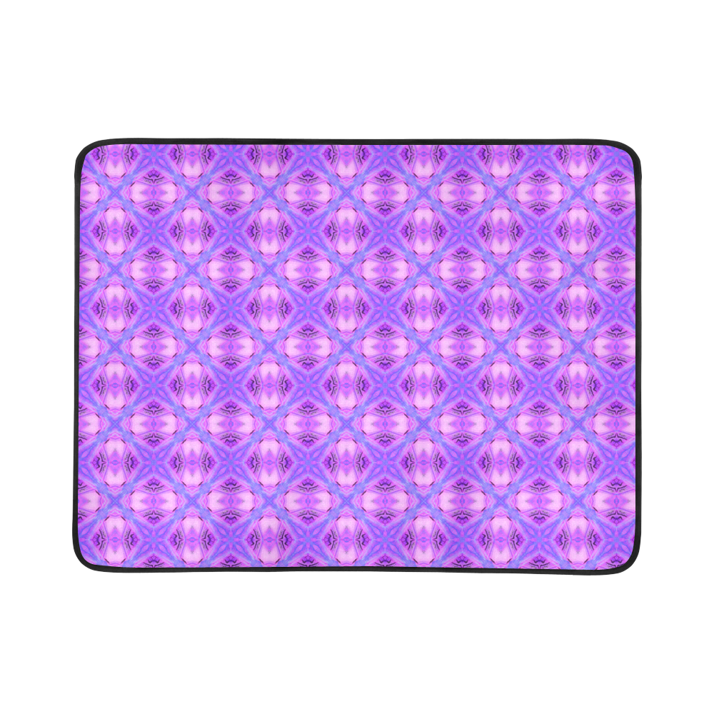 Vibrant Abstract Modern Violet Lavender Lattice Beach Mat 78"x 60"