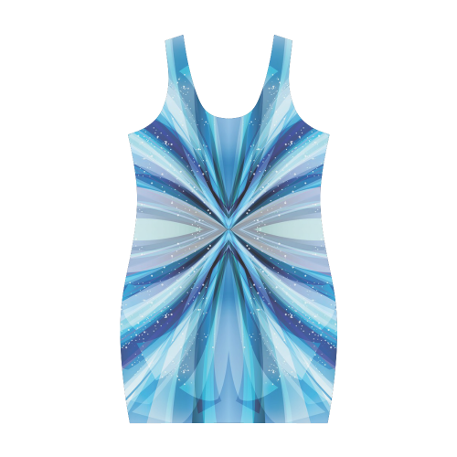 Abstract Blue Medea Vest Dress (Model D06)