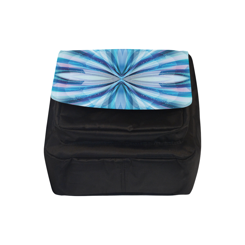 Abstract Blue Crossbody Nylon Bags (Model 1633)