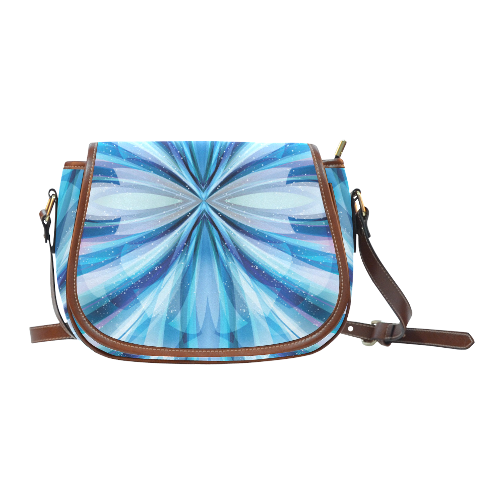 Abstract Blue Saddle Bag/Large (Model 1649)