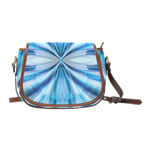 Abstract Blue Saddle Bag/Large (Model 1649)