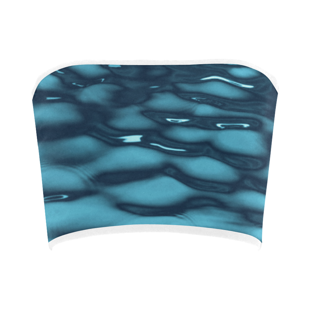 Blue Water Waves Bandeau Top