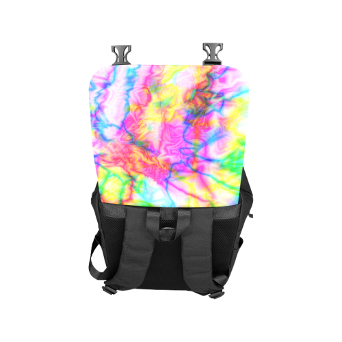 Tropical blue yellow pink abstract texture ZT05 Casual Shoulders Backpack (Model 1623)